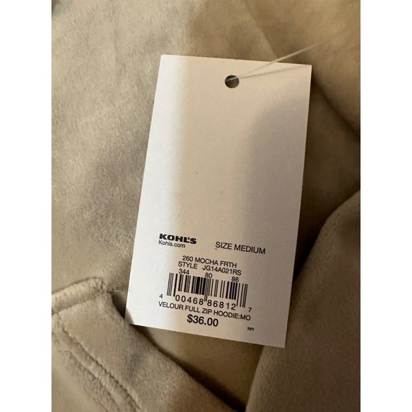 Champagne Cropped Track  Hoodie Jacket New Medium - Picture 2 of 6